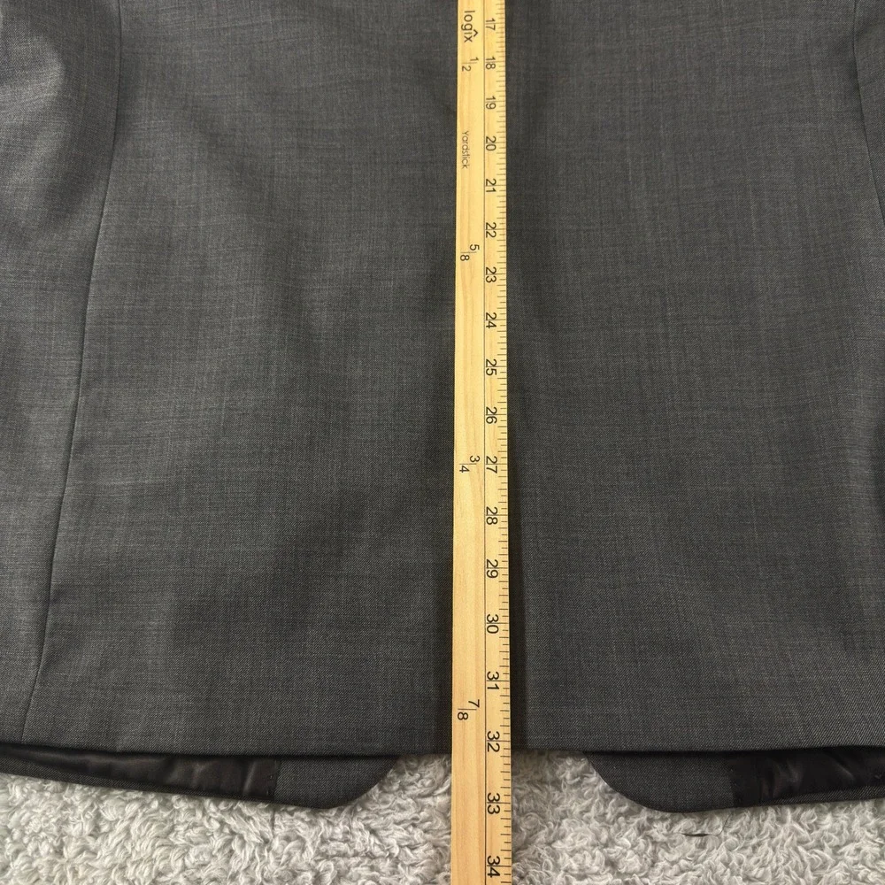 Lauren‎ Ralph Lauren Mens Wool Suit Jacket Blazer Charcoal Gray 44L 2-Button